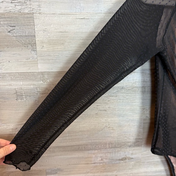 BNWT Out From Under Urban Outfitters Tango Swiss Dot Mesh Bodysuit - Medium - Picture 5 of 10